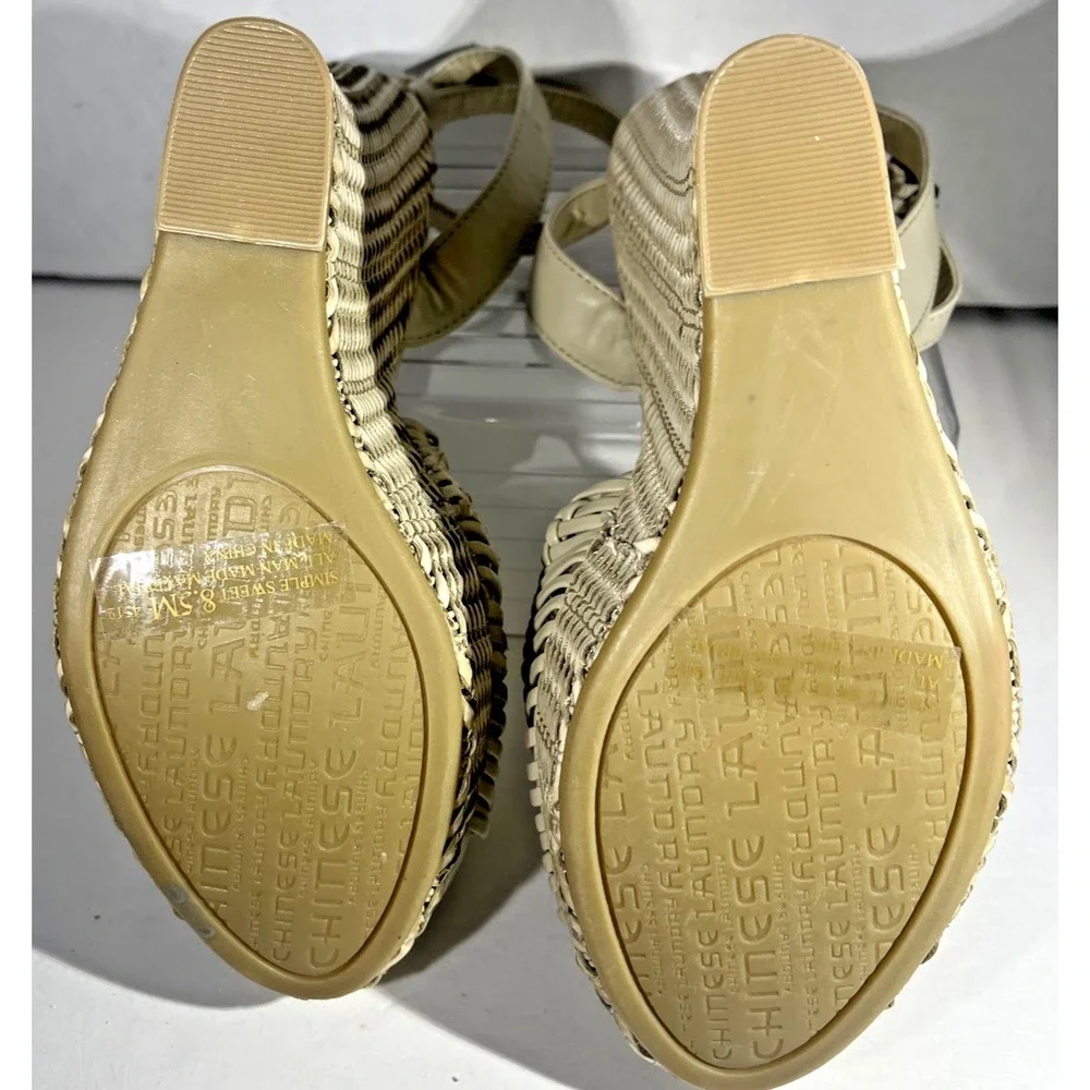 Chinese Laundry Simple Sweet Wedge Sandals Women's 8.5 NWOB
